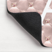 Rose Gold Vintag rosa Monogramm Name Mousepad (Ecke)