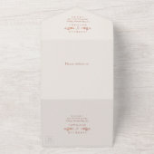 Rose Gold Vintage Hochzeit All In One Einladung (Außenbereich)
