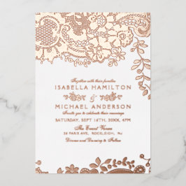 Rose Gold Vintage Hochzeit Folieneinladung