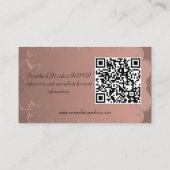 Rose Gold Vintage Wedding Website Begleitkarte (Rückseite)