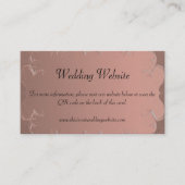 Rose Gold Vintage Wedding Website Begleitkarte (Vorderseite)