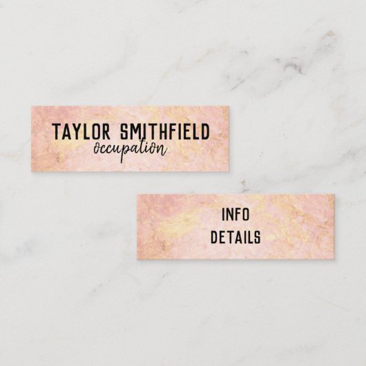 Rose Gold Visitenkarte (Vorne/Hinten)