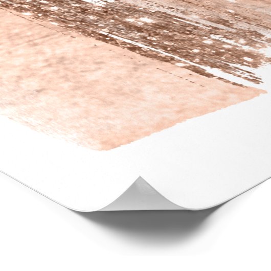 Rose Gold Wall Art Poster (Ecke)
