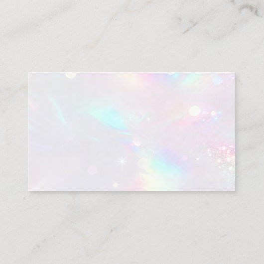 Rose Gold Wäsche Holographische Reinigung Visitenkarte (Rückseite)