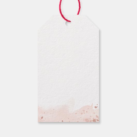 Rose Gold Wasserfarbe Geometrie Vielen Dank Geschenkanhänger (Rückseite)