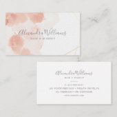 Rose Gold Wasserfarbe Geometrisch Visitenkarte (Vorne/Hinten)