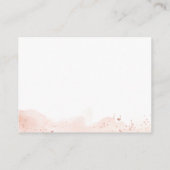 Rose Gold Wasserfarbe Geometrische Geschenkregistr Begleitkarte (Rückseite)