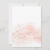 Rose Gold Wasserfarbe Geometrische Hochzeit Einladung (Rückseite)