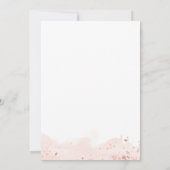 Rose Gold Wasserfarbe Geometrische Taufe Einladung (Rückseite)