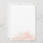 Rose Gold Wasserfarbe Geometrisches Trauerwerk Einladung (Rückseite)