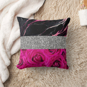 Rose Gold Wasserfarbe Luxus Gold Glitzer Blush Kissen