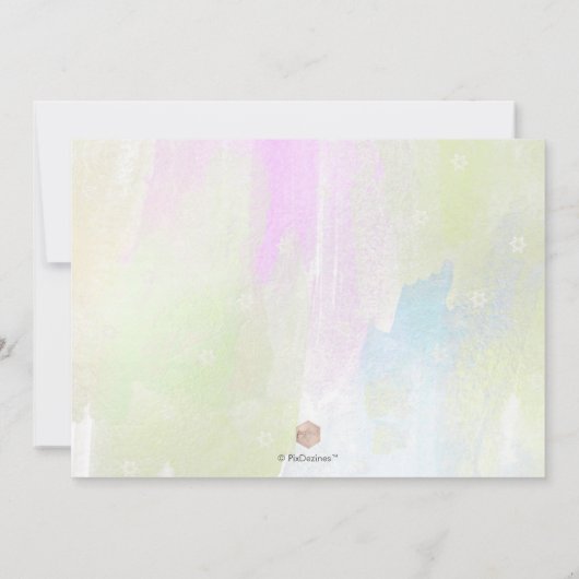 Rose Gold Wasserfarbe Pinselstriche Bat Mitzvah Einladung (Rückseite)