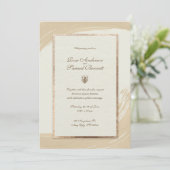 Rose Gold Wasserfarbe Pinselstriche Einladung Hoch (Stehend Vorderseite)