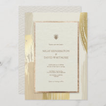 Rose Gold Wasserfarbe Pinselstriche Hochzeit