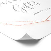 Rose Gold Wasserfarben Geometrische Karten und Ges Poster (Ecke)