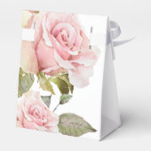 Rose Gold Watercolor Blume Hochzeit Vielen Dank Geschenkschachtel (Rückseite)