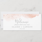 Rose Gold Watercolor Hanging Seekartenheader (Vorderseite)