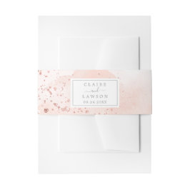 Rose Gold Watercolor Hochzeit Einladungsbanderole