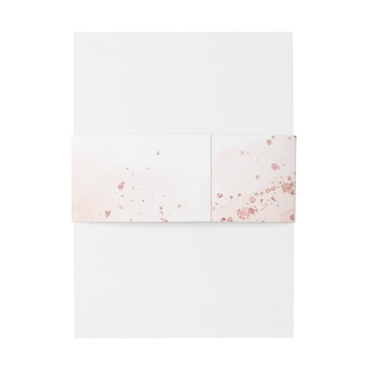 Rose Gold Watercolor Hochzeit Einladungsbanderole (Rückseitenbeispiel)
