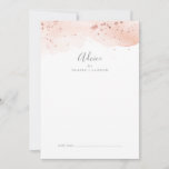 Rose Gold Watercolor Hochzeit Hinweiskarte<br><div class="desc">Diese goldene Hochzeitsratenkarte in Aquarellfarbe eignet sich perfekt für eine Hochzeitsfeier und kann für jede Veranstaltung verwendet werden. Das skurrile Design zeichnet sich durch eine neutrale, rosa Wasserfarbe mit schönen Imitaten Rose Gold Glitzer aus. Diese Ratschläge können als Gästebuchalternative für Hochzeitsempfang, Brautparty, Babydusche oder Abschlussfeier verwendet werden. Personalisieren Sie die...</div>