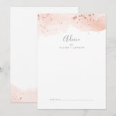 Rose Gold Watercolor Hochzeit Hinweiskarte (Vorne/Hinten)