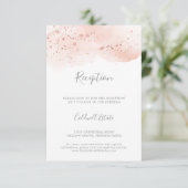 Rose Gold Watercolor Hochzeitsempfehlung Beipackka Begleitkarte (Stehend Vorderseite)