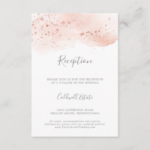 Rose Gold Watercolor Hochzeitsempfehlung Beipackka Begleitkarte