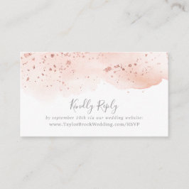 Rose Gold Watercolor Hochzeitswebsite UAWG Begleitkarte