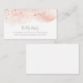 Rose Gold Watercolor Hochzeitswebsite UAWG Begleitkarte (Vorne/Hinten)