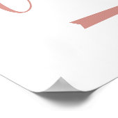 Rose Gold Wedding Arrow Sign Right Direction Poster (Ecke)