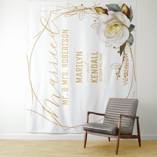 Rose Gold Wedding Background Wandteppich (Beispiel)