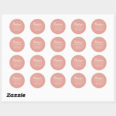 Rose Gold Wedding Classic Round Sticker (Blatt)