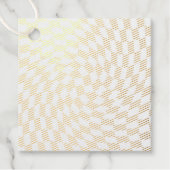 Rose Gold Wedding Collection Karo überprüft Geschenkanhänger (Vorderseite)