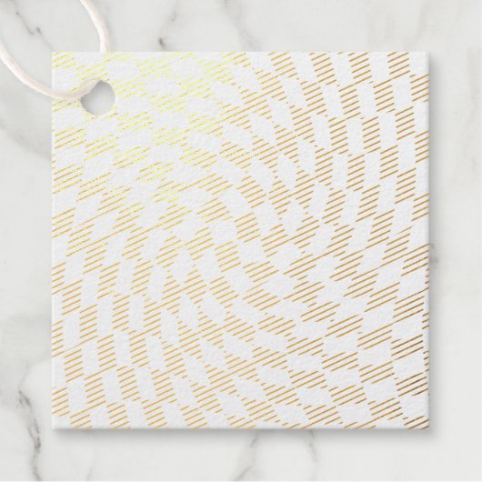 Rose Gold Wedding Collection Karo überprüft Geschenkanhänger (Vorderseite)