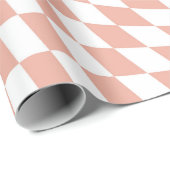 Rose Gold Wedding Collection Karo überprüft Geschenkpapier (Rolleneckpunkt)