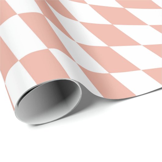 Rose Gold Wedding Collection Karo überprüft Geschenkpapier (Rolleneckpunkt)
