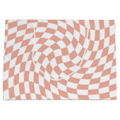 Rose Gold Wedding Collection Karo überprüft Große Geschenktüte (Vorderseite)