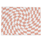 Rose Gold Wedding Collection Karo überprüft Große Geschenktüte (Rückseite)