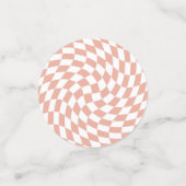 Rose Gold Wedding Collection Karo überprüft Konfetti (Klein Vorderseite)