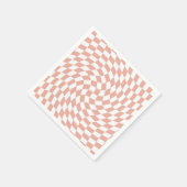 Rose Gold Wedding Collection Karo überprüft Serviette (Ecke)