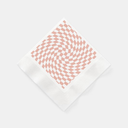 Rose Gold Wedding Collection Karo überprüft Serviette (Ecke)