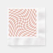 Rose Gold Wedding Collection Karo überprüft Serviette (Vorderseite)