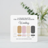 Rose Gold Wedding Color Palette Card Einladung (Stehend Vorderseite)