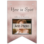 Rose Gold Wedding Elegantes, modernes Foto Wimpelkette (Erste Fahne)