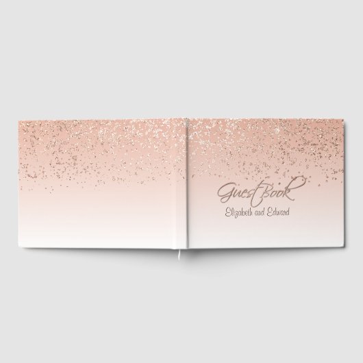 Rose Gold Wedding Gästebuch (Voll)