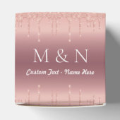 Rose Gold Wedding Geschenkboxen Individuelle Name  Geschenkschachtel (Oben)