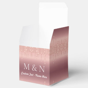 Rose Gold Wedding Geschenkboxen Individuelle Name  Geschenkschachtel