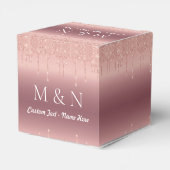 Rose Gold Wedding Geschenkboxen Individuelle Name  Geschenkschachtel (Rückseite)