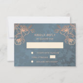 Rose Gold Wedding RSVP (Vorderseite)