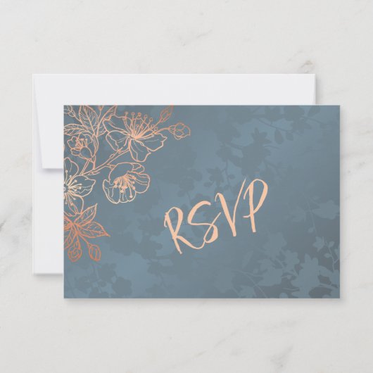 Rose Gold Wedding RSVP (Rückseite)